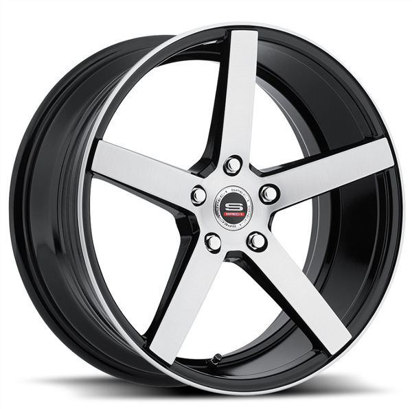 Spec-1 SP-36 20x8.5 5x114.3 +38 Cb 73.1 Gloss Black & Brushed