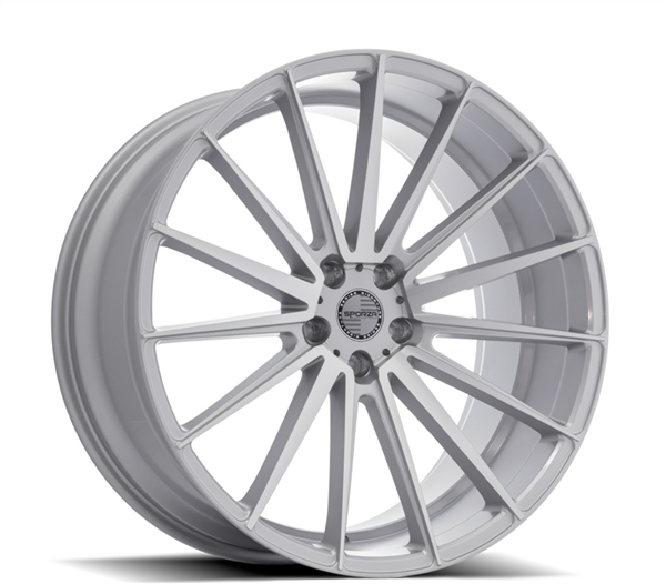 SPORZA PENTAGON 22X10.5 5X112 +40 CB 72.6 SILVER BRUSHED **STAGGERED**