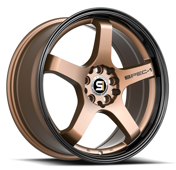 Spec-1 SPT-31 18x8.5 4x100 4x114.3 +38 Cb 73.1 Matte Bronze & Black Lip