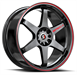 Spec-1 SPT-33 17x8.0 5x100 5x114.3 +38 Cb 73.1 Gloss Black & Red Line