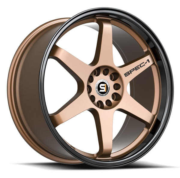 Spec-1 SPT-33 17x8.0 5x114.3 5x120 +38 Cb 73.1 Matte Bronze & Black Lip