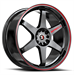 Spec-1 SPT-33 18x8.5 4x100 4x114.3 +38 Cb 73.1 Gloss Black & Red Line