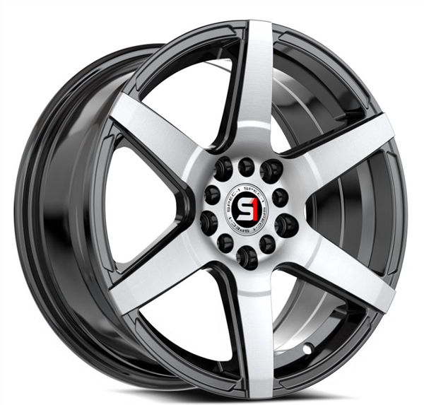 Spec-1 SPT-34 16x7.0 5x100 5x114.3 +30 Cb73.1 Gloss Black & Machined