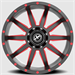 XF Off-Road XF-219 18x9 5x139.7 5x150 +0 Cb 110.3 Gloss Black & Red Milled