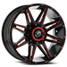 XF Off-Road XF-220 20X10 8X165.1 8X170 -12 Cb 125.2 Gloss Black & Red Milled