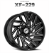 XF OFF-ROAD XF-229 24X12 6X135 6X139.7 -44 CB 106.4 GLOSS BLACK & MILLED