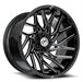 XF Off-Road XF-229 22x12 6x135 6x139.7 -44 Cb 106.4 Gloss Black & Milled