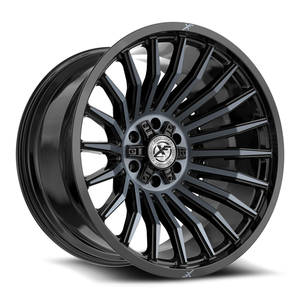 XF Off-Road XF-231 20x9 6x135 6x139.7 0 Cb 106.4 Gloss Black & Machined Titanium Double Dark Tint