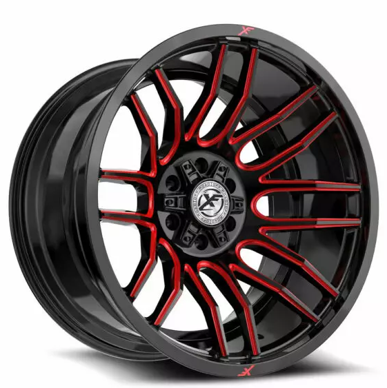 XF Off-Road XF-232 17x9 6x135 6x139.7 0 Cb 106.4 Gloss Black & Red Milled