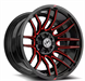 XF Off-Road XF-232 17x9 6x135 6x139.7 +12 Cb 106.4 Gloss Black & Red Milled