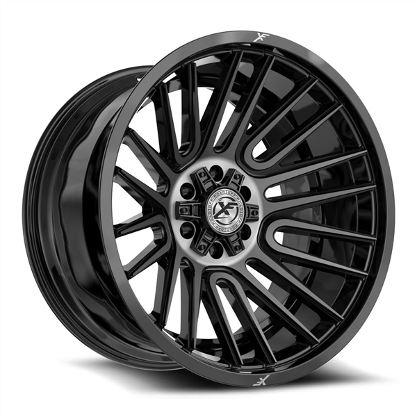 XF Off-Road XF-234 17x9 5x127 5x139.7 0 Cb 78.1 Gloss Black & Brushed Double Dark Tint