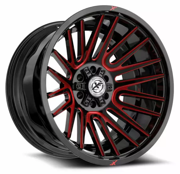 XF Off-Road XF-234 17x9 6x135 6x139.7 0 Cb 106.4 Gloss Black & Red Machined