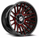 XF Off-Road XF-234 17x9 6x135 6x139.7 0 Cb 106.4 Gloss Black & Red Machined
