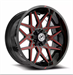 XF Off-Road XF-238 17x9 6x135 6x139.7 0 Cb 106.4 Gloss Black & Red Milled