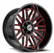 XF Off-Road XF-240 17x9 6x135 6x139.7 0 Cb 106.4 Gloss Black & Red Milled