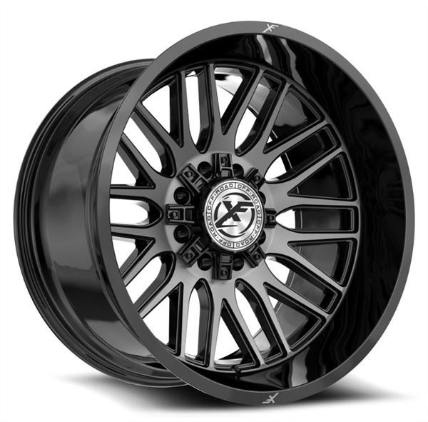 XF Off-Road XF-240 24x14 8x165.1 8x180 -76 Cb 125.2 Gloss Black & Brushed Double Dark Tint
